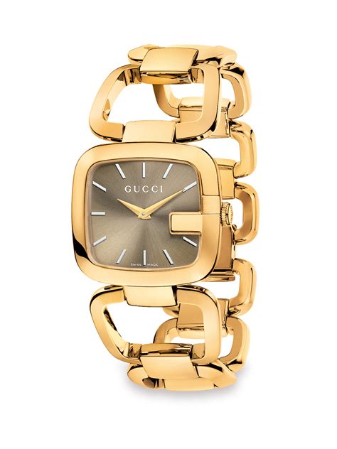 gucci 126585 dameshorloge|Gucci gold pvd bracelet.